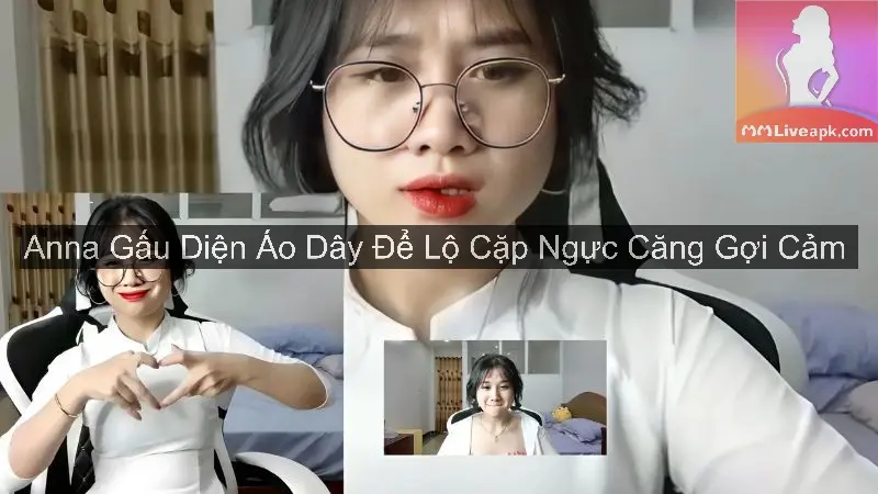 Anna Gấu Diện Áo Dây Để Lộ Cặp Ngực Căng Gợi Cảm 4